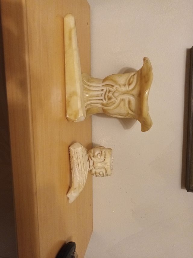 2 Morteros Piedra Cara Monje Antiguos