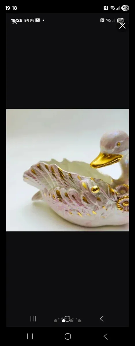 Bassano Italia Pato Cerámica Dorado