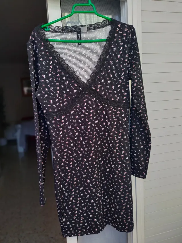 Vestido corto estampado floral H&M