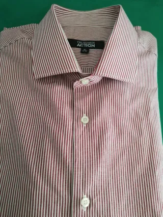 Camicia Trussardi Action Uomo Righe Rosse Bianche