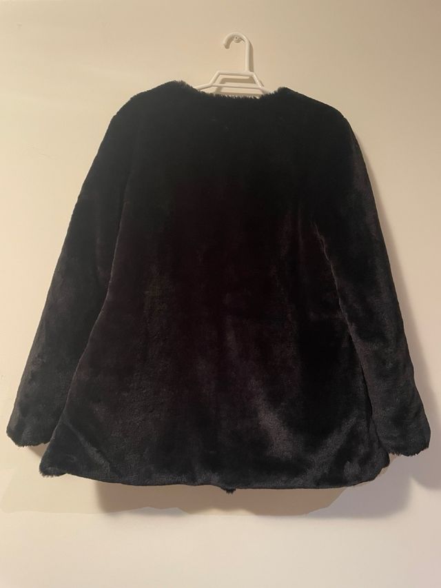 Abrigo pelo negro Talla S