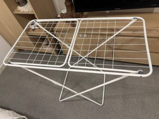 Tendedero Plegable Blanco de metal.