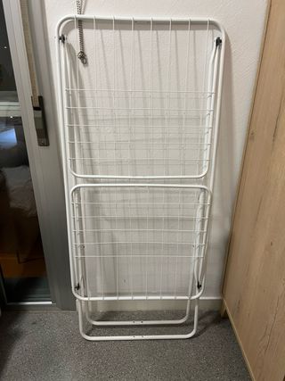 Tendedero Plegable Blanco de metal.