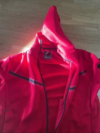 Sudadera tech Roja Cremallera