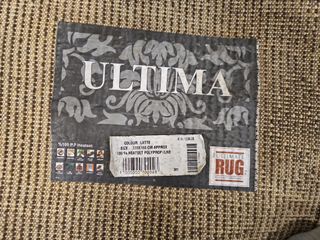 Tappeto a pelo lungo beige e marrone