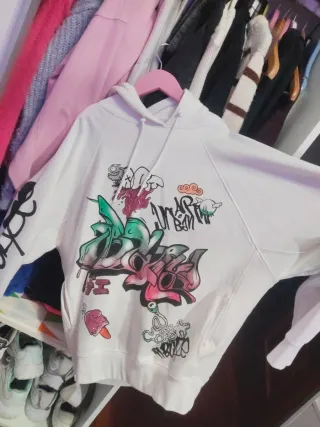 Sudadera Inside Graffiti Moderna Blanca