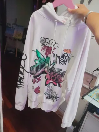 Sudadera Inside Graffiti Moderna Blanca