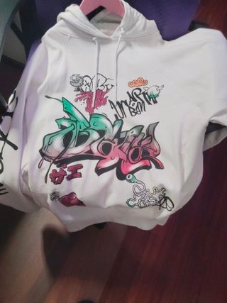 Sudadera Inside Graffiti Moderna Blanca
