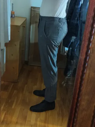 Pantalones de traje grises