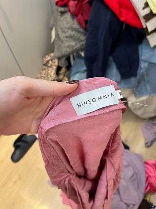 Vestido largo Hinsomnia rosa espalda al aire T.M