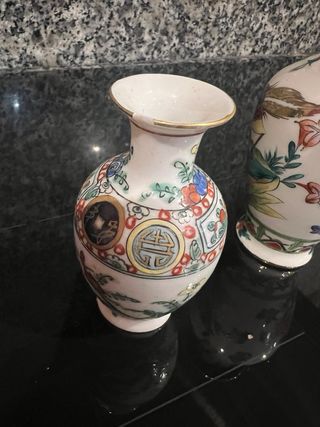 Set di 2 vasi cinesi decorativi in stile cinese