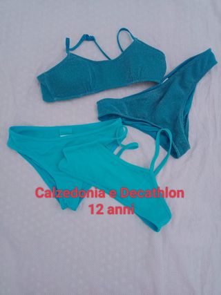 Set bikini 12 anni Calzedonia e Decathlon