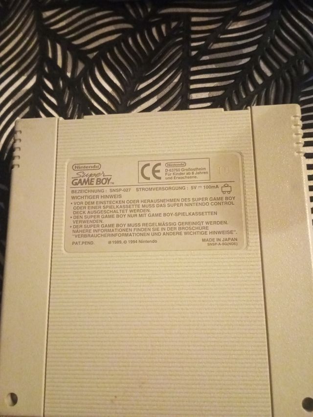 Adaptador Super Game Boy Nintendo SNES