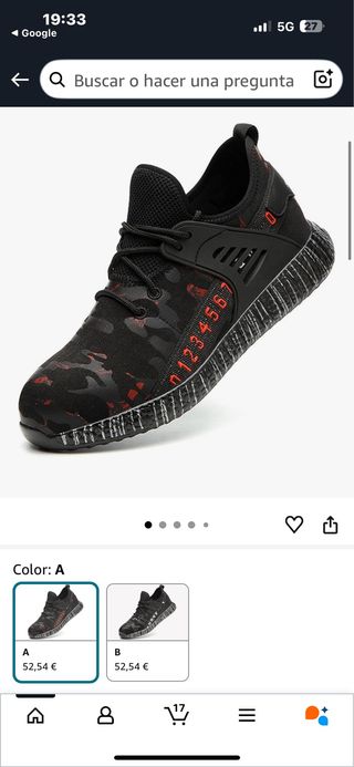 Zapatos de seguridad. Todas las tallas