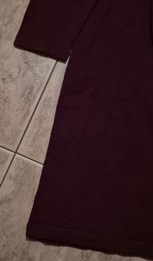 Vestido de punto granate