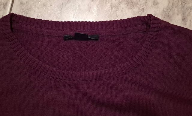 Vestido de punto granate