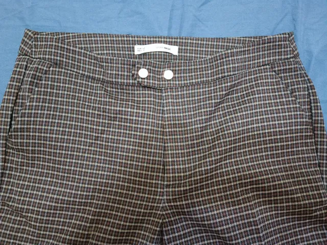 Pantalón de vestir Sfera cuadros marrón 