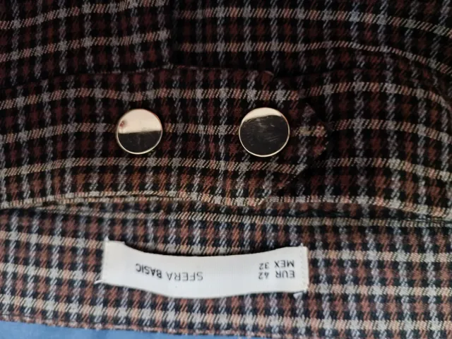 Pantalón de vestir Sfera cuadros marrón 