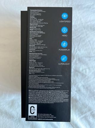Ratón Logitech Pro Superlight Negro