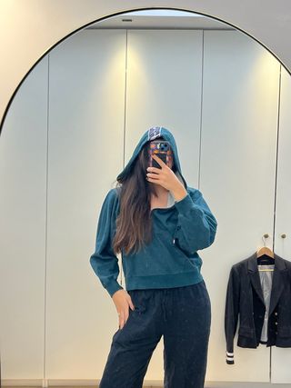 Sudadera Puma Verde y Rosa con Capucha