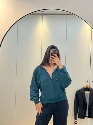 Sudadera Puma Verde y Rosa con Capucha