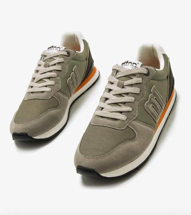 Zapatillas Mustang Hombre Gris/Verde