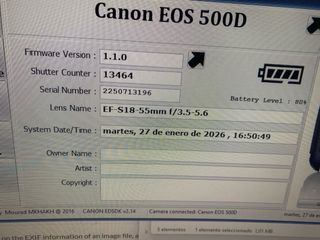 Canon EOS 500D + 3 objetivos+ Flash.