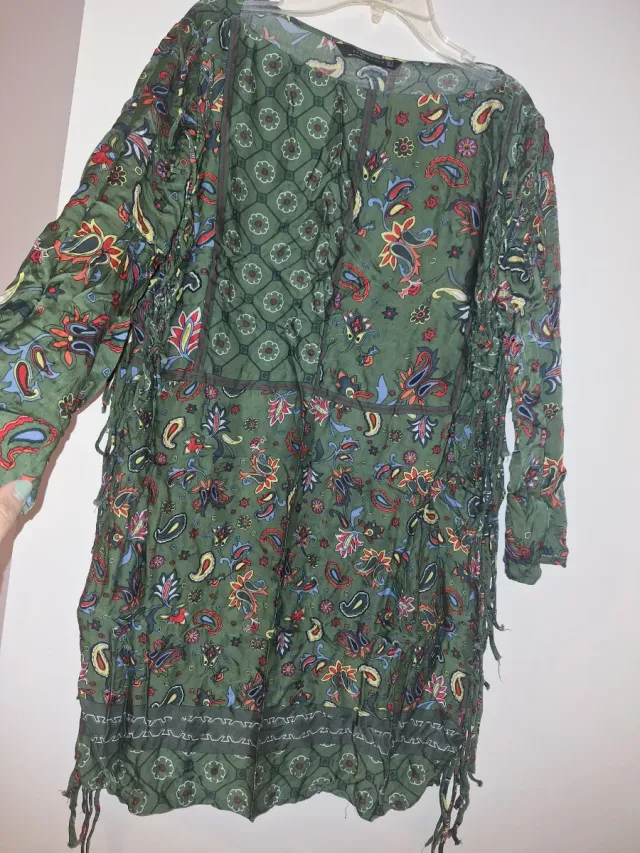 Abito Zara con stampa verde