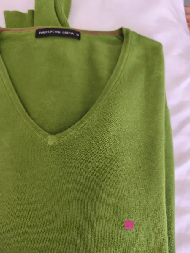 Jersey caballero Purificación García verde Talla M