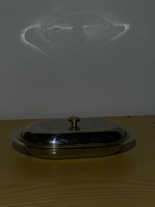 Burriera vintage metallo oro e argento