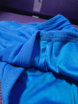 Top Shein azul eléctrico fruncido