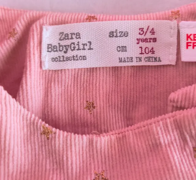 Vestido de pana niña Zara Baby