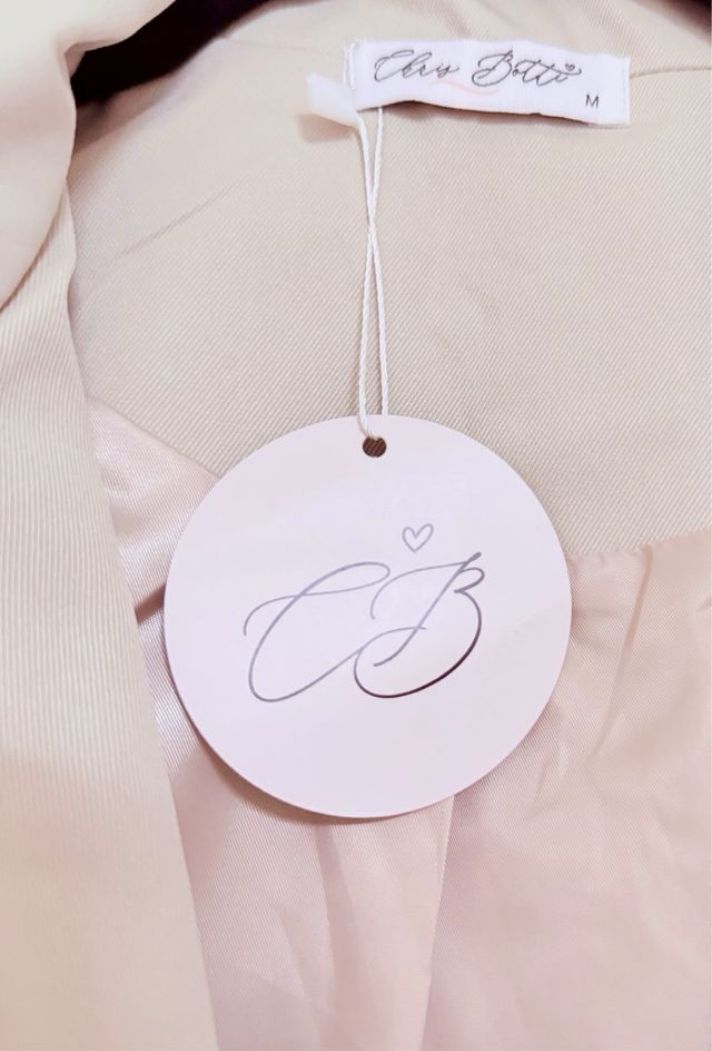 Gabardina corta Chris Botti Beige Talla Única