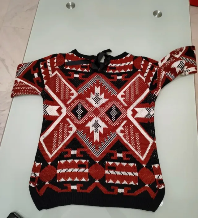 Jersey punto étnico multicolor