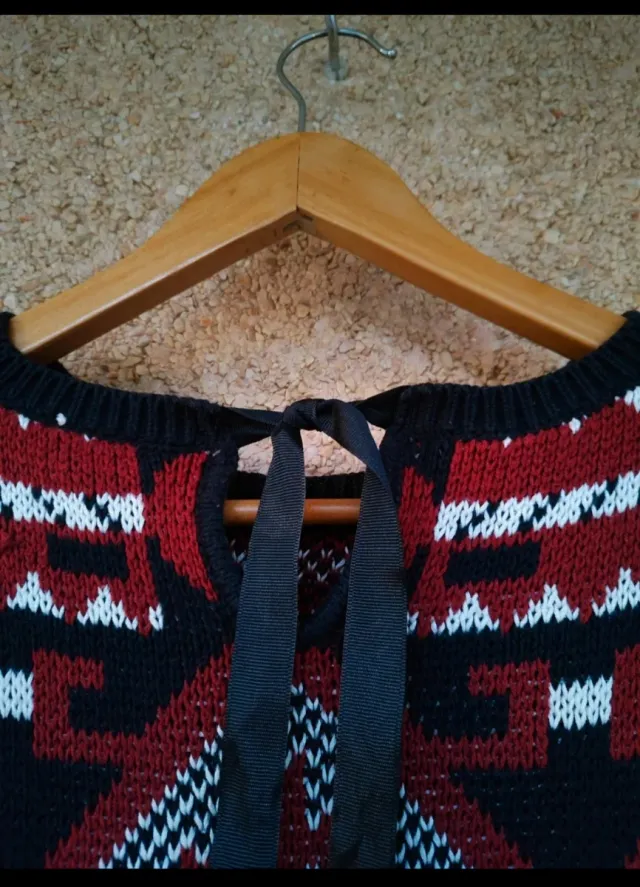 Jersey punto étnico multicolor