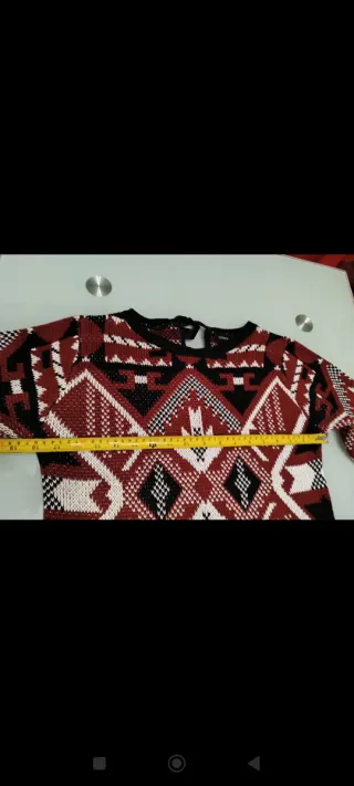 Jersey punto étnico multicolor