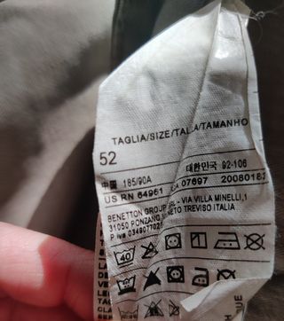 Pantaloni Chino Benetton Uomo Tg 52 Beige