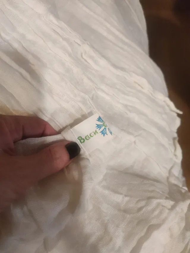 Fular portabebés lino y algodón blanco