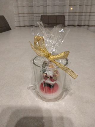 Candela Babbo Natale in vetro