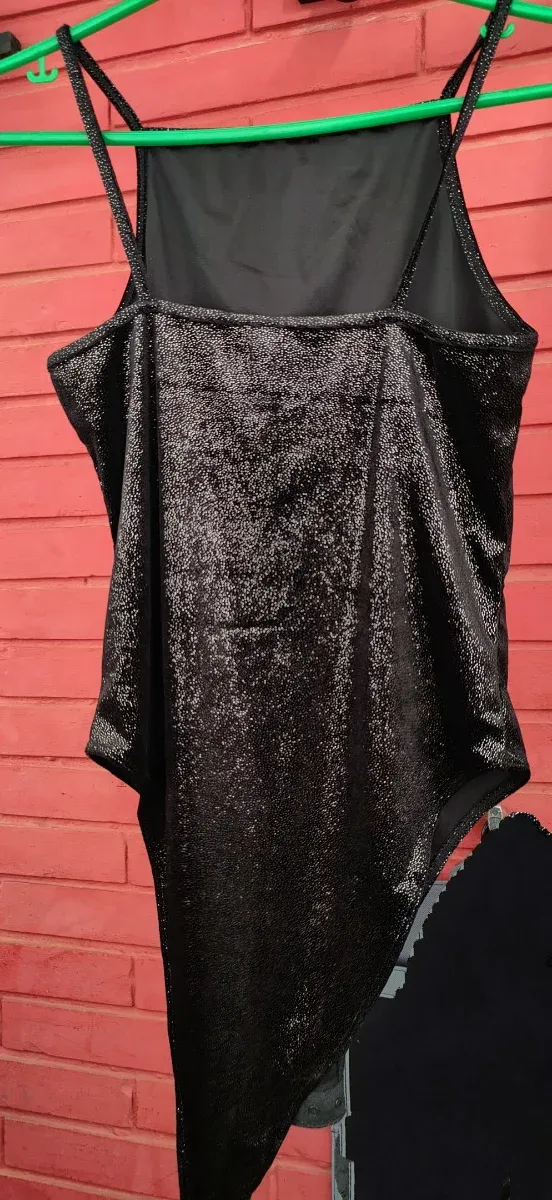 Body fiesta brillante negro plateado