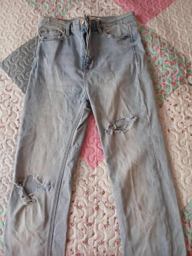 Lote 2 vaqueros largos desgastados