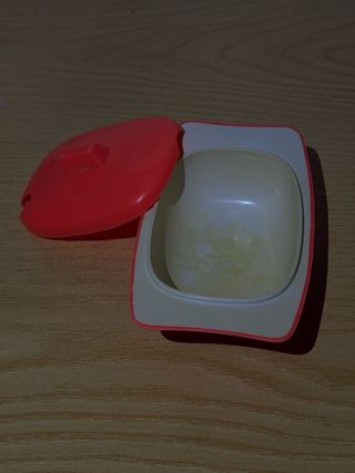 Formaggiera rosso e beige