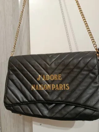 Borsa Maison9paris in pelle nera trapuntata