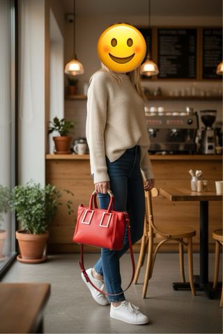 Borsa in pelle rossa elegante