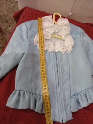 Vestido de fallera azul con flores