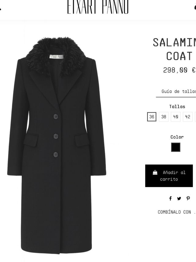 Abrigo lana Etxart & Panno gris