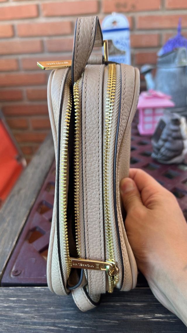 Bolso Michael Kors Beige Dorado