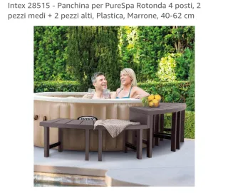 Intex Vasca Idromassaggio Gonfiabile Grigio