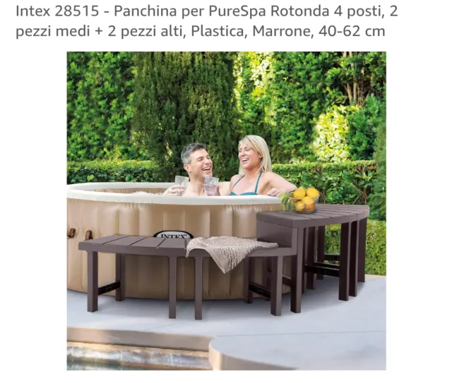 Intex Vasca Idromassaggio Gonfiabile Grigio