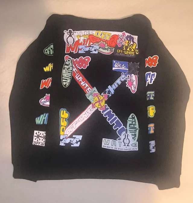 Felpa nera Off-White con stampe